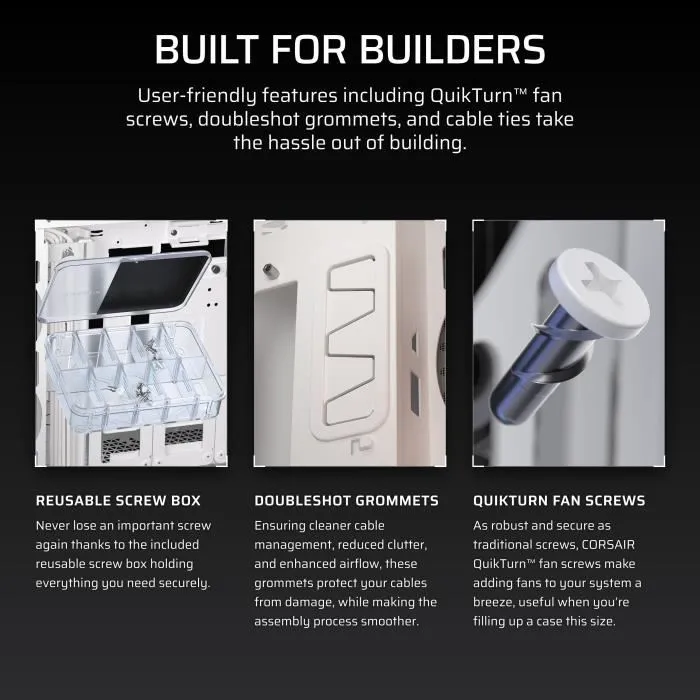 Corsair 5000T LX RGB Boîtier PC ATX Blanc - 3 Ventilateurs LX120 RGB, Éclairage Aurora RGB, Compatible ASUS BTF, MSI Project Zero, Gigabyte Project Stealth Corsair 5000T LX RGB Boîtier PC ATX Blanc - 3 Ventilateurs LX120 RGB, Éclairage Aurora RGB, Compatible ASUS BTF, MSI Project Zero, Gigabyte Project Stealth