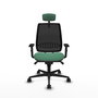 Piqueras Y Crespo Alares Chaise de bureau Vert émeraude et Noir