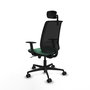 Piqueras Y Crespo Alares Chaise de bureau Vert émeraude et Noir