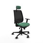 Piqueras Y Crespo Alares Chaise de bureau Vert émeraude et Noir