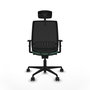 Piqueras Y Crespo Alares Chaise de bureau Vert émeraude et Noir