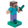 PUCKATOR - Figurine décorative solaire Steve (Minecraft), 14 cm, personnage animé pour jardin