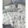 Parure de lit King 1 housse de couette 240 x 220 cm + 2 taies d'oreiller 60 x 60 cm en Coton renforcé 100% 145 fils - Anthracite