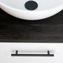 Emuca Lot de 10 poignées pour meubles Orlando, L210mm, entraxe 160mm, Acier, Peint en noir