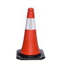 WOLFPACK LINEA PROFESIONAL Cône de signalisation 50 cm avec base caoutchouc et bande réfléchissante