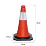 WOLFPACK LINEA PROFESIONAL Cône de signalisation 50 cm avec base caoutchouc et bande réfléchissante