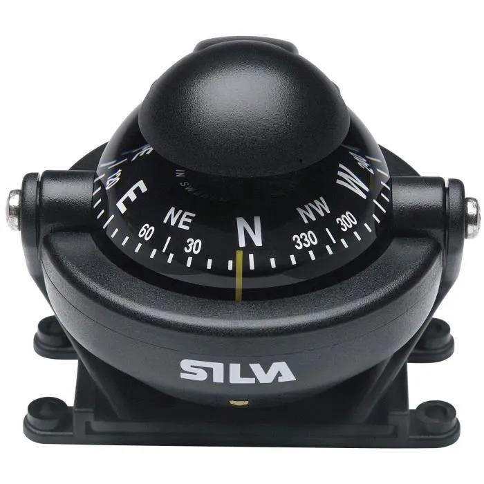 Silva Compas de Navigation pour Bateau à Moteur C58 - Éclairage 12V, Étrier de Montage - Idéal pour la Navigation Nocturne