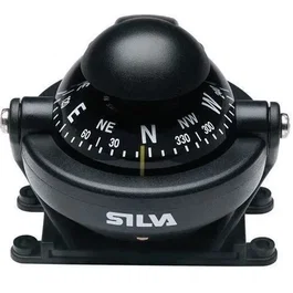 Silva Compas de Navigation pour Bateau à Moteur C58 - Éclairage 12V, Étrier de Montage - Idéal pour la Navigation Nocturne