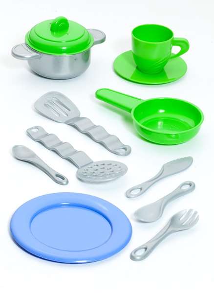 Molto - Cuisine de jeu pour enfant avec lampe et planche à repasser, 12 accessoires, 82 x 81 x 28 cm, plastique, nécessite 2 piles AAA (incluses)