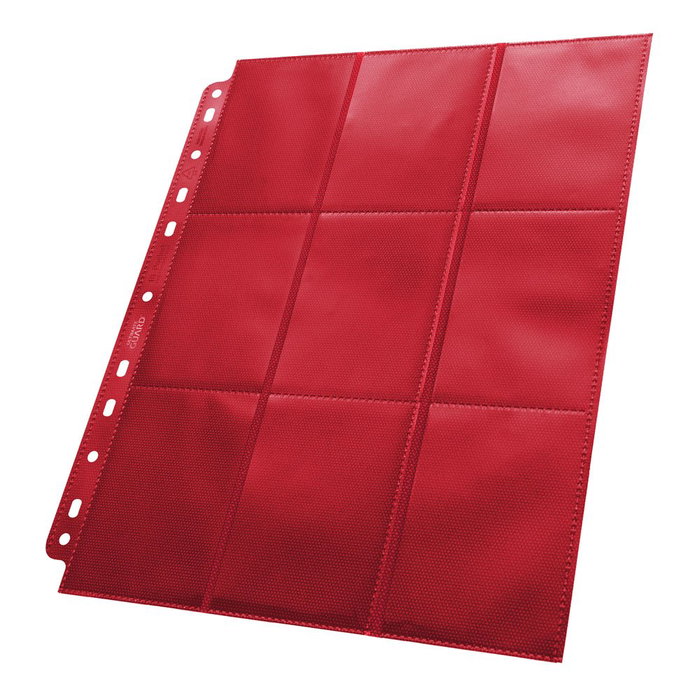 Ultimate Guard 18-Pocket Pages Side-Loading (50) - Red Ultimate Guard 18-Pocket Pages Side-Loading (50) - Red