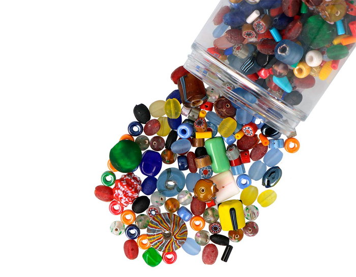 Innspiro Mélange de perles en verre formes mixtes