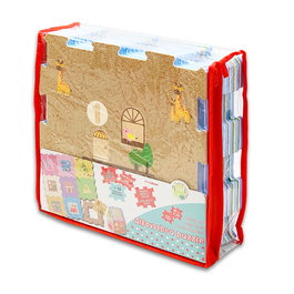 TACHAN Tapis Puzzle en EVA 18 Pièces 30.5 x 30.5 cm - Construction Maison - Jeu Éducatif et Sécurisé - Pour Enfants dès 18 Mois