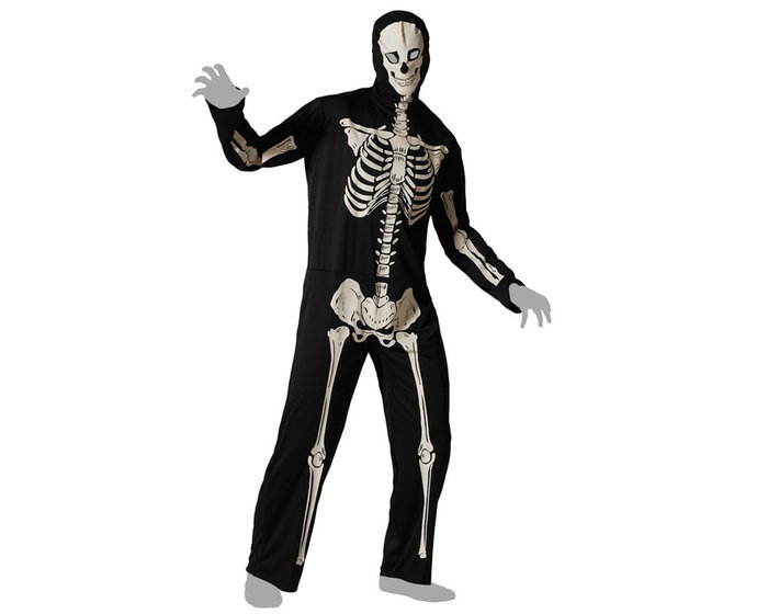 Costume Homme Halloween - Squelette Brillant dans le Noir avec Masque - Taille XXL Costume Homme Halloween - Squelette Brillant dans le Noir avec Masque - Taille XXL