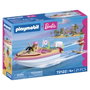 PLAYMOBIL Barbie Barco de Aventuras 72122 - Bateau de Barbie Malibu avec Wakeboard pour Enfants de 4 Ans et Plus - Jeu d'Eau Créatif Langue Espagnole