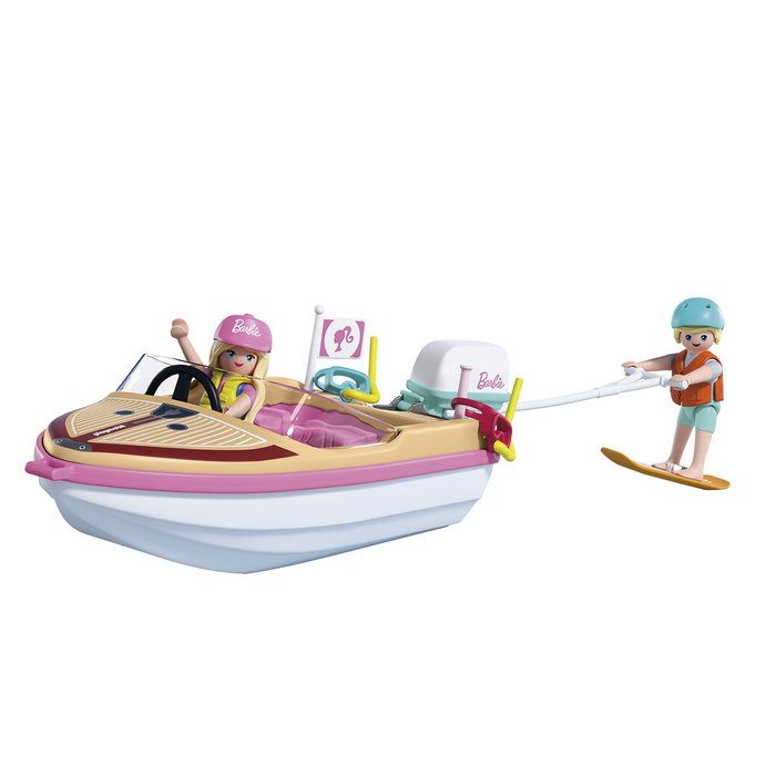 PLAYMOBIL Barbie Barco de Aventuras 72122 - Bateau de Barbie Malibu avec Wakeboard pour Enfants de 4 Ans et Plus - Jeu d'Eau Créatif Langue Espagnole PLAYMOBIL Barbie Barco de Aventuras 72122 - Bateau de Barbie Malibu avec Wakeboard pour Enfants de 4 Ans et Plus - Jeu d'Eau Créatif Langue Espagnole