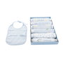 Ensemble de Bavoirs Home ESPRIT Bleu Rose Coton 19 x 29 x 3 cm (4 Unités)