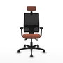Piqueras Y Crespo Bormate Chaise de Bureau Ergonomique, Mécanisme Asynchrone, Marron/Noir