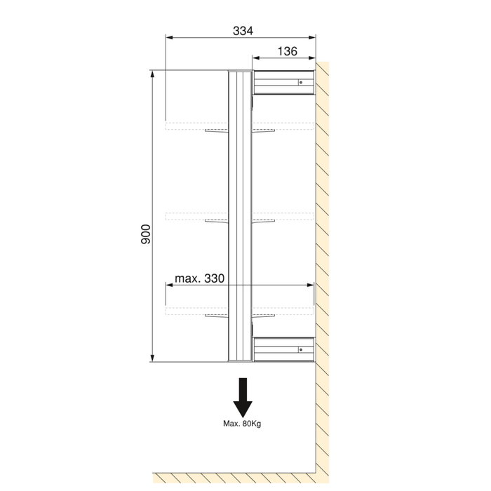 Emuca Kit de cadre modulaireKit de Zero avec matériel de fixation murale, Aluminium et Zamak, Peint en noir texturé