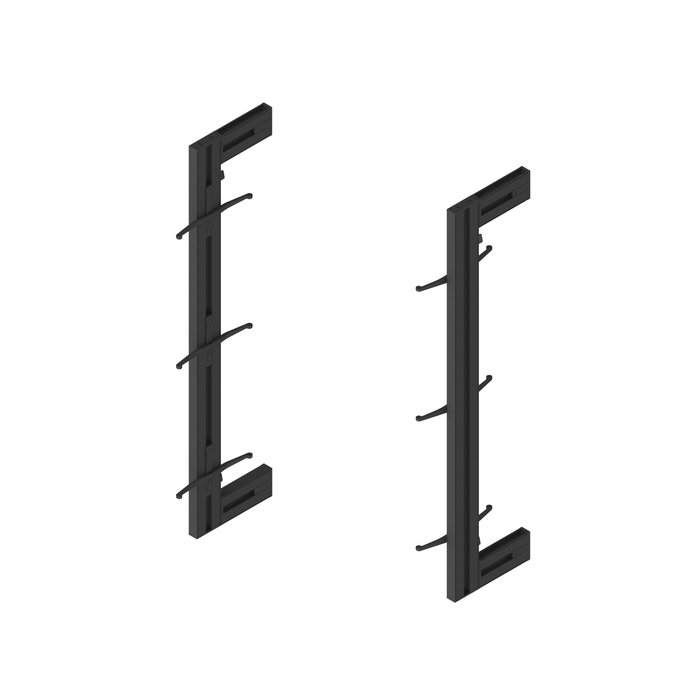 Emuca Kit de cadre modulaireKit de Zero avec matériel de fixation murale, Aluminium et Zamak, Peint en noir texturé