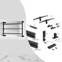 Emuca Kit de cadre modulaireKit de Zero avec matériel de fixation murale, Aluminium et Zamak, Peint en noir texturé