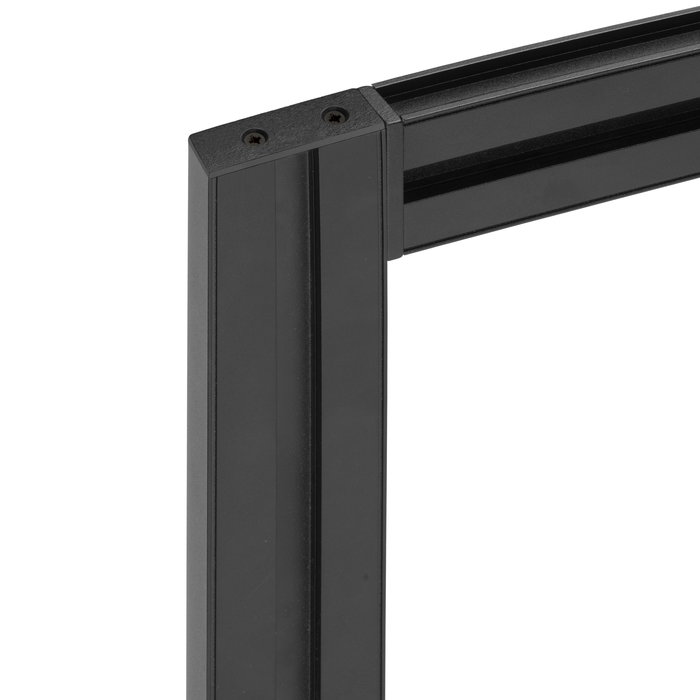 Emuca Kit de cadre modulaireKit de Zero avec matériel de fixation murale, Aluminium et Zamak, Peint en noir texturé