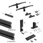 Emuca Kit de cadre modulaireKit de Zero avec matériel de fixation murale, Aluminium et Zamak, Peint en noir texturé