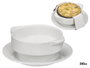 Vessia Assiette à Consommé 350 ml en Porcelaine Blanche 17,5 x 7 x 17 cm (Set de 24)