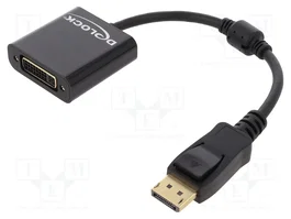 DELOCK Adaptateur DisplayPort vers DVI-I (24+5) noir