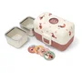 Monbento MB Tresor Fox - Boîte repas pour enfant, 3 compartiments, sans BPA, micro-ondes, lave-vaisselle, 0.8 L (500 ml + 2x150 ml)
