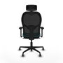 Piqueras y Crespo Chaise de Bureau avec Appui-tête 3D036G2 Turquoise