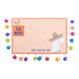 Home Deco Factory Bloc de 50 notes repositionnables avec pompons colorés