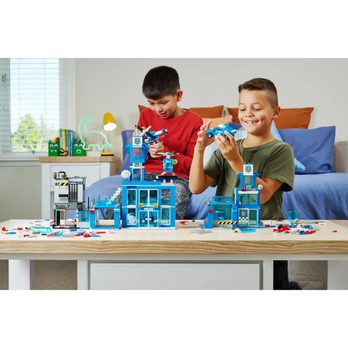 ZURU Police Station 889 pièces - Set de Construction Quartier Général de Police avec Prison et Véhicules - Jeu de Briques ZURU Police Station 889 pièces - Set de Construction Quartier Général de Police avec Prison et Véhicules - Jeu de Briques