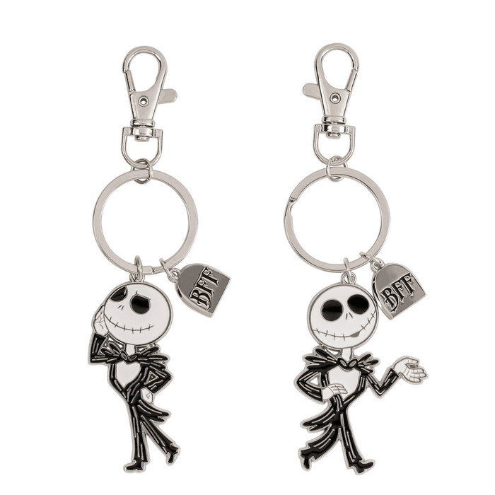 Disney Set de 2 Porte-clés Jack Skellington - L'Étrange Noël de Monsieur Jack (Nightmare Before Christmas), finition argentée Disney Set de 2 Porte-clés Jack Skellington - L'Étrange Noël de Monsieur Jack (Nightmare Before Christmas), finition argentée