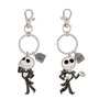 Disney Set de 2 Porte-clés Jack Skellington - L'Étrange Noël de Monsieur Jack (Nightmare Before Christmas), finition argentée
