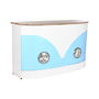 Meuble bar Home ESPRIT Blanc Marron Turquoise 157 x 52 x 90 cm