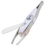Cosmetic Club Pinces d'épilation avec LED et loupe rotative x25