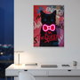 Home Deco Factory Tableau Néon LED Chat 30x40 cm