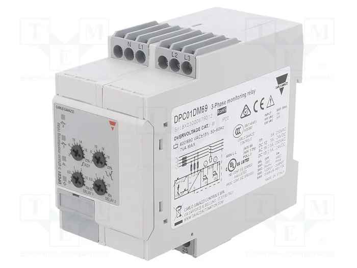 CARLO GAVAZZI DPC de relais de surveillance de tension SPDT x2 pour rail DIN CARLO GAVAZZI DPC de relais de surveillance de tension SPDT x2 pour rail DIN