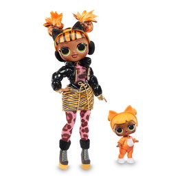 L.O.L. Surprise OMG Fashion Doll - Winter Chill Missy Meow avec bébé chat, pack de 25 surprises, poupée à déballer, accessoires et stand (MGA)