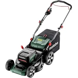 Metabo Tondeuse sans fil RM 36-18 LTX BL 46 18 V avec sac collecteur, faucille, obturateur de mulching et clé de sûreté (Sans batterie, ni chargeur)