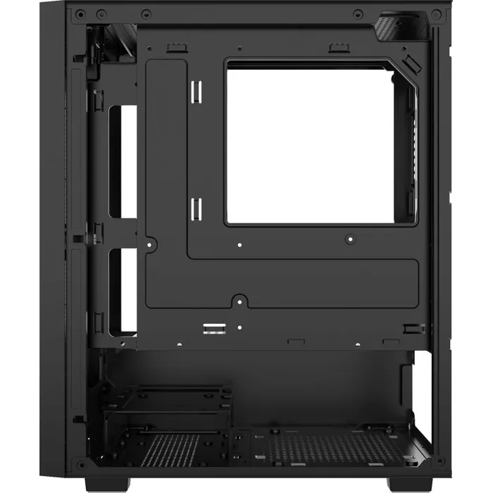 Darkflash DF-M305MCL12-BK - Boîtier PC Mini Tour Noir, Micro-ATX, Façade Mesh, 3 Ventilateurs ARGB, USB 3.0, Panneau Latéral en Verre Trempé