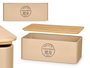 KINVARA Boîte à pain Beige avec couvercle en bambou, lot de 4