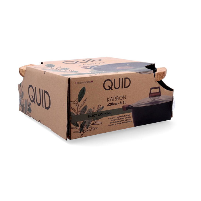 Quid Cacerola Aluminio Fundido Karbon 28 cm (2 Unidades) Compatible Inducción Vitrocerámica