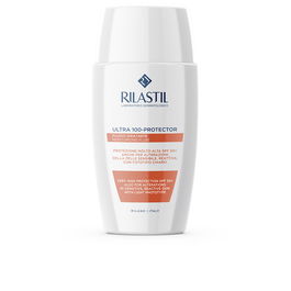 Rilastil SUN SYSTEM Fluide Ultraprotecteur SPF 50+, 50 ml, Peaux Sensibles, Très Haute Protection UVA/UVB, Résistant à l'eau, Non Comédogène