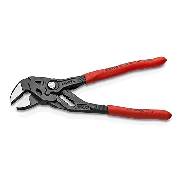 KNIPEX 8601180 Pince à molette ajustable 180 mm - Mâchoires plates pour montage de robinets