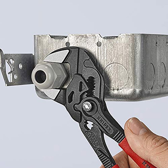 KNIPEX 8601180 Pince à molette ajustable 180 mm - Mâchoires plates pour montage de robinets