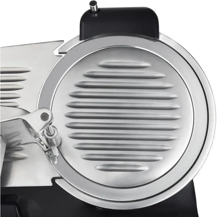 H.Koenig MSX252 Trancheuse à viande professionnelle, Lame de 250 mm, Puissance 240 W, Épaisseur réglable 0-12 mm, Pour jambon, fromage, pain