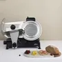 H.Koenig MSX252 Trancheuse à viande professionnelle, Lame de 250 mm, Puissance 240 W, Épaisseur réglable 0-12 mm, Pour jambon, fromage, pain