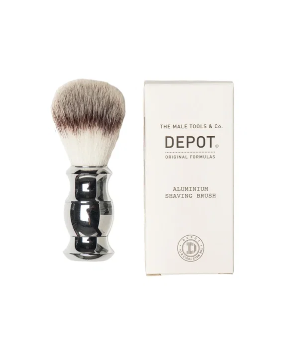 Depot Accessories No. 732 Blaireau de rasage en Aluminium Argent