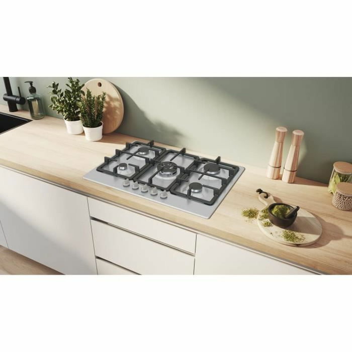 Bosch Table de cuisson à gaz Série 4 PGQ7B5K90, 5 foyers, Inox